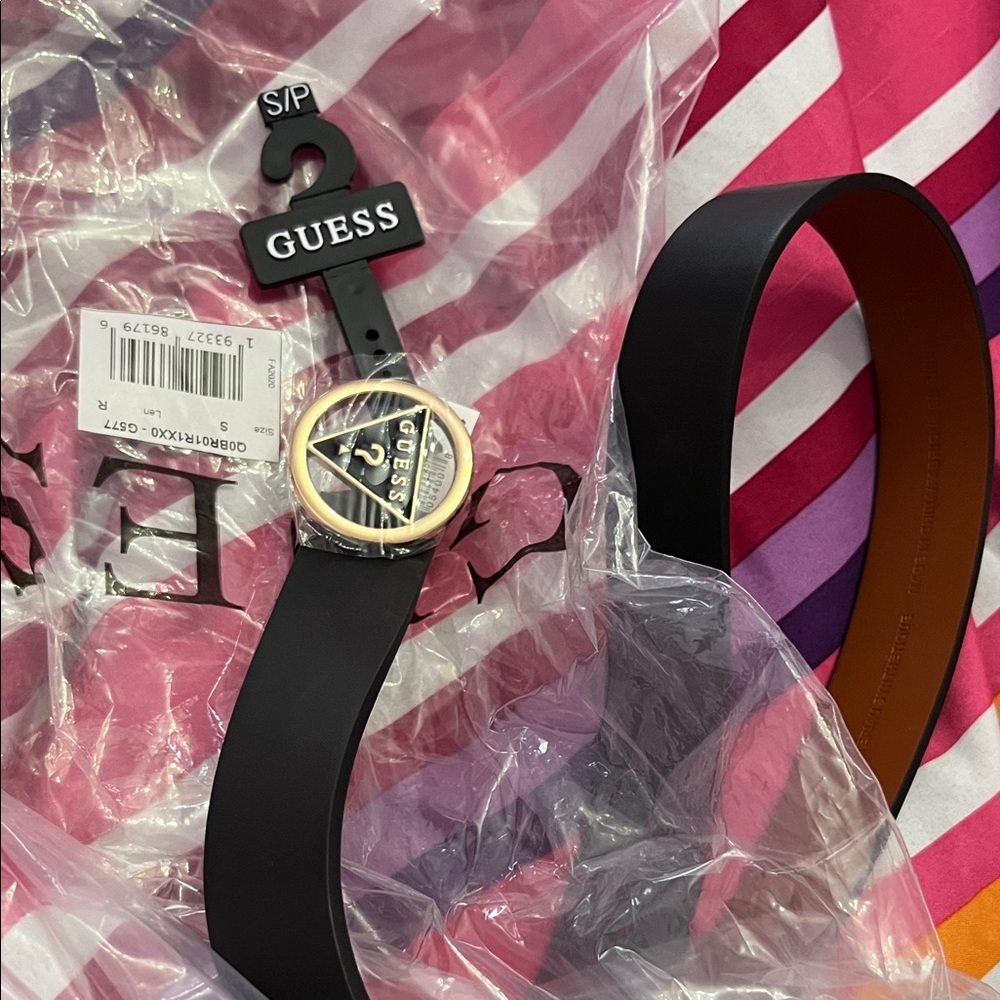 Guess Black Belt with Gold Accents